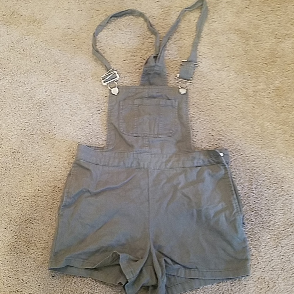 (3 for $15) Army green overalls